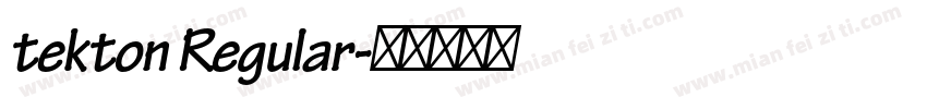 tekton Regular字体转换